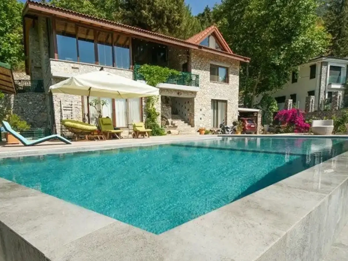 Antique Grey Marmaris Villa Havuzu Projesi