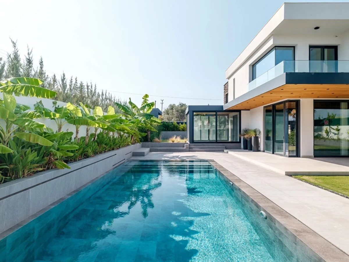 Çeşme Antique Grey Villa Havuzu Projesi