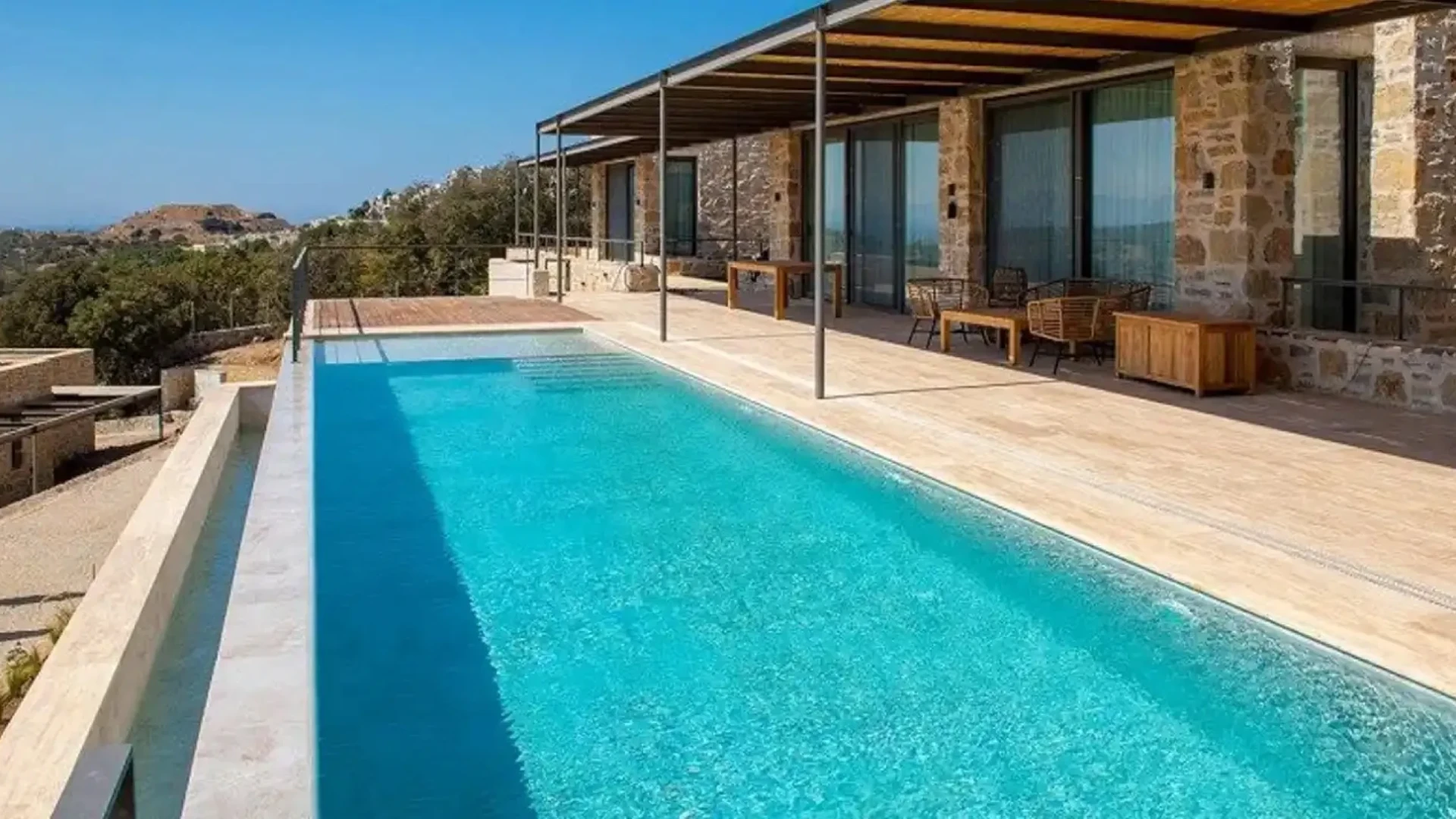 Проект бассейна виллы Antique Beige Bodrum