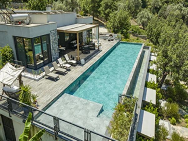 Antique Grey Bodrum Villa Havuzu Projesi