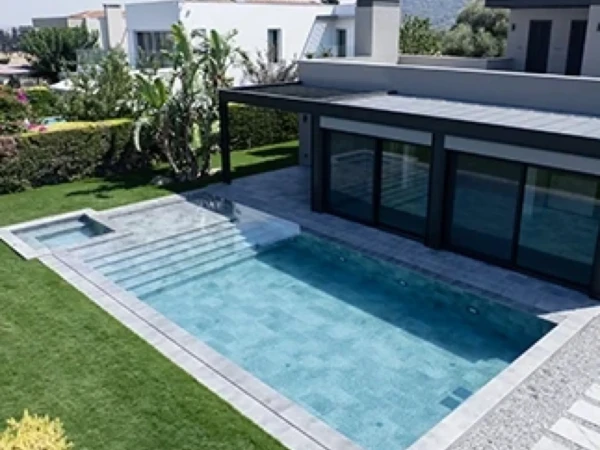 Antique Grey Çeşme Villa Havuzu Projesi