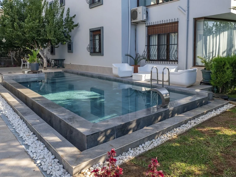 Antique Grey Antalya Döşemaltı Villa Havuzu Projesi