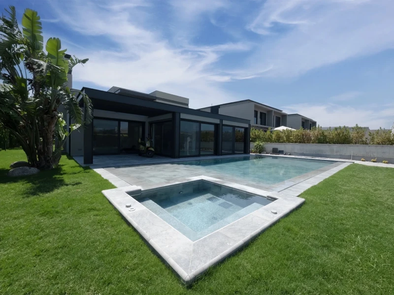 Antique Grey Çeşme Villa Havuzu Projesi