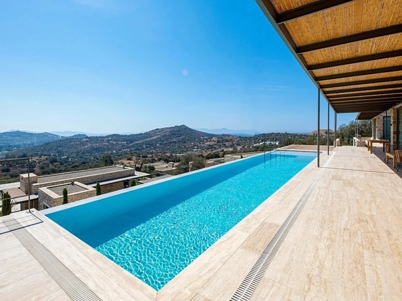 Antique Beige Bodrum Villa Havuzu Projesi