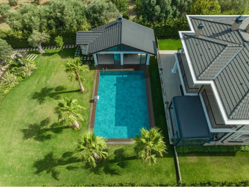 Antique Grey İzmir Villa Havuzu Projesi