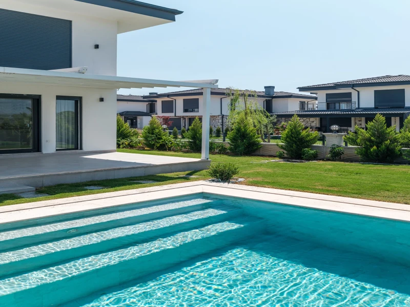 Antique Beige Urla Villa Pool Project