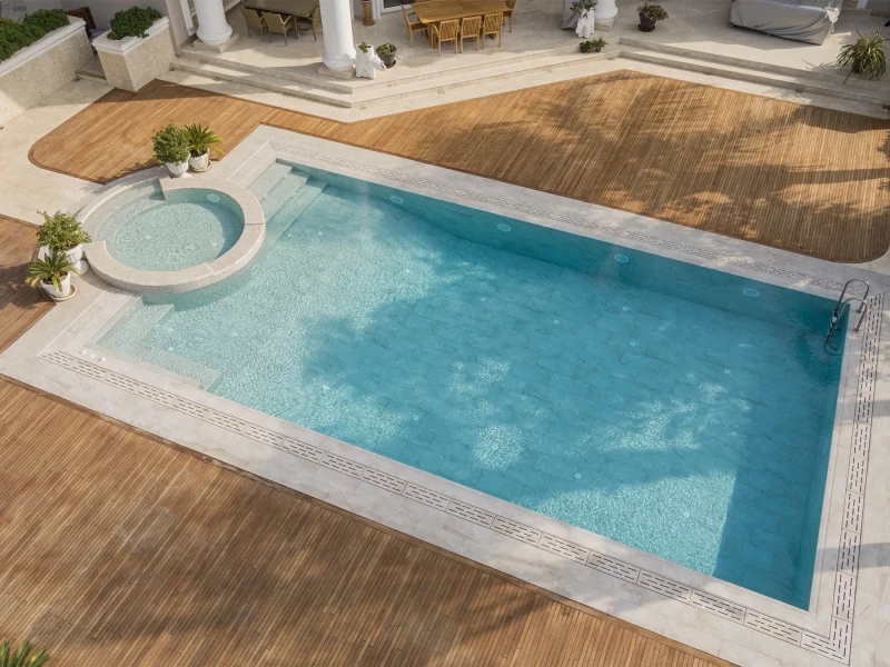 Antique Beige İzmir Narlıdere Villa Havuzu Projesi
