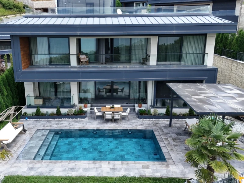 Antique Grey The 34 Seyri Sapanca Villa Pool Project