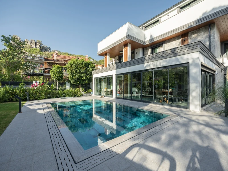 Cement Grey Marmaris Villa Pool Project