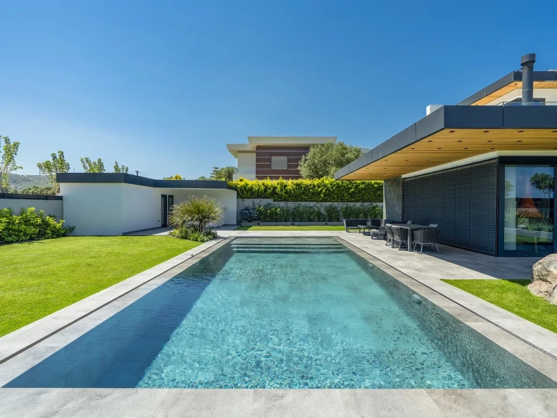 Antique Grey İzmir Çeşme Villa Pool Project
