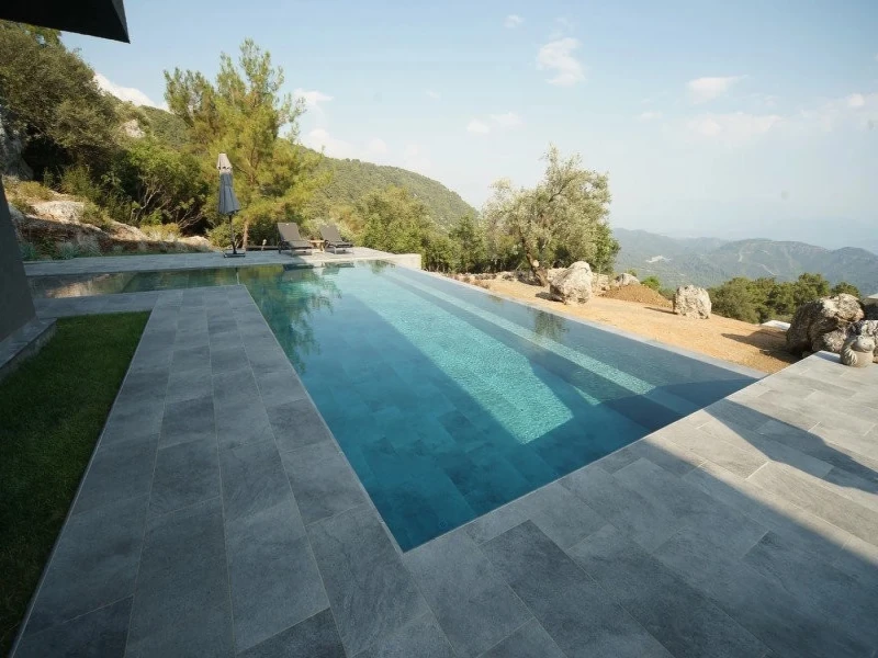 Antique Grey Villa Pool Project