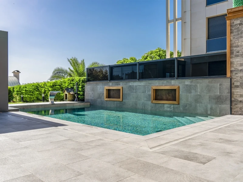 Antique Grey İstanbul Villa Havuzu Projesi