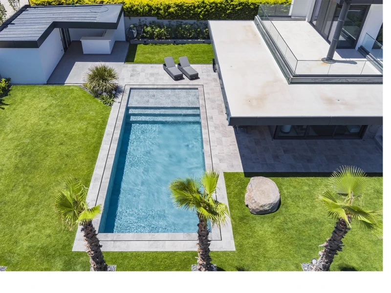 Antique Grey İzmir Çeşme Villa Havuzu Projesi