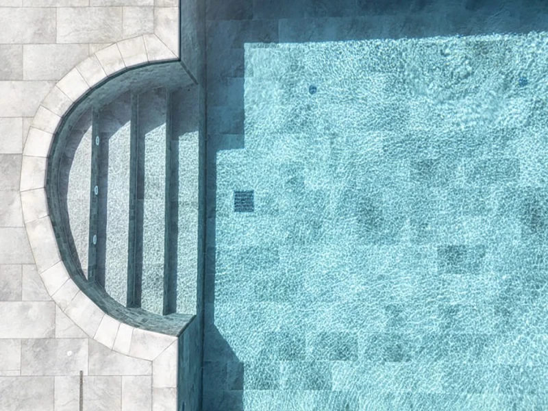 Antique Grey Muğla Villa Schwimmbad Projekt