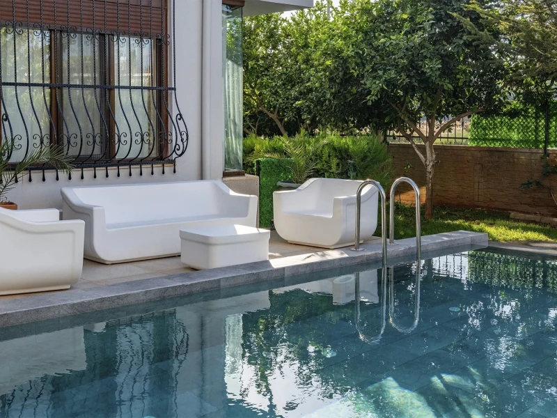 Antique Grey Antalya Döşemaltı Villa Havuzu Projesi