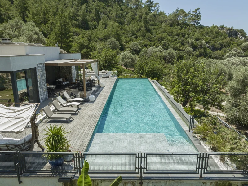 Antique Grey Bodrum Villa Havuzu Projesi