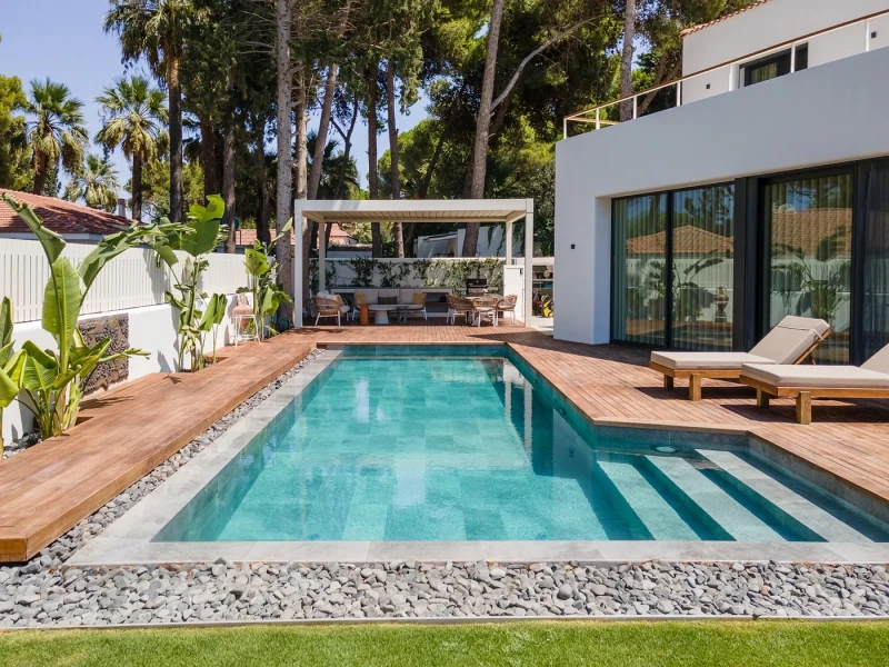 Antique Grey İzmir Şantiye Evleri Villa Pool Project