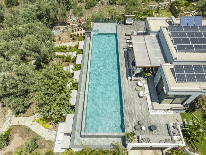 Antique Grey Bodrum Villa Schwimmbad Projekt