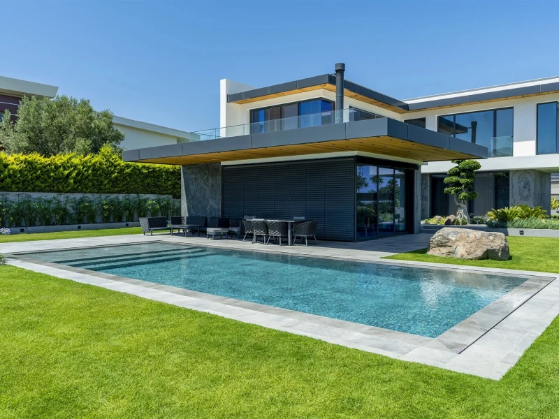 Antique Grey İzmir Çeşme Villa Pool Project