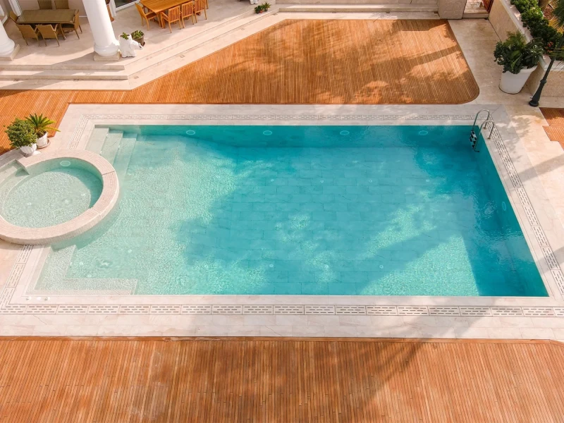 Antique Beige İzmir Narlıdere Villa Havuzu Projesi