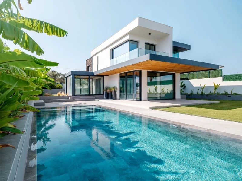 Çeşme Antique Grey Villa Havuzu Projesi