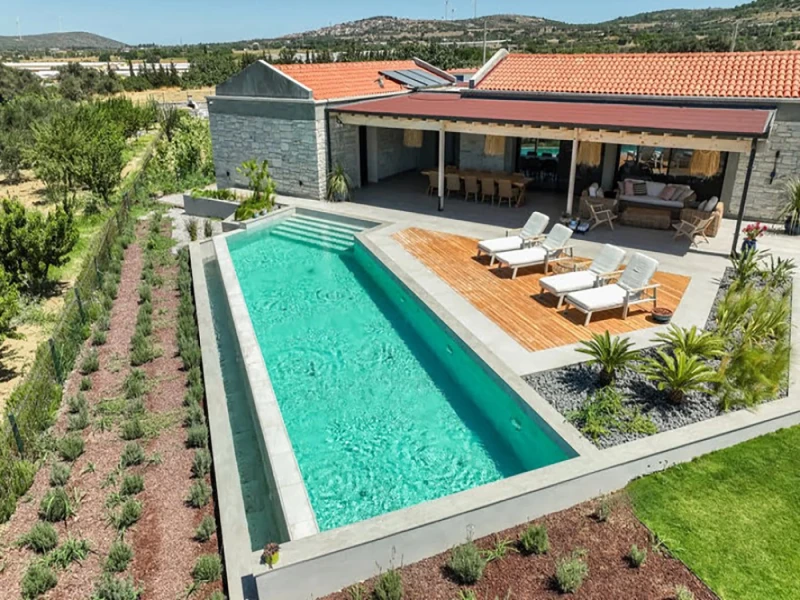 Antique Beige İzmir Villa Schwimmbad Projekt