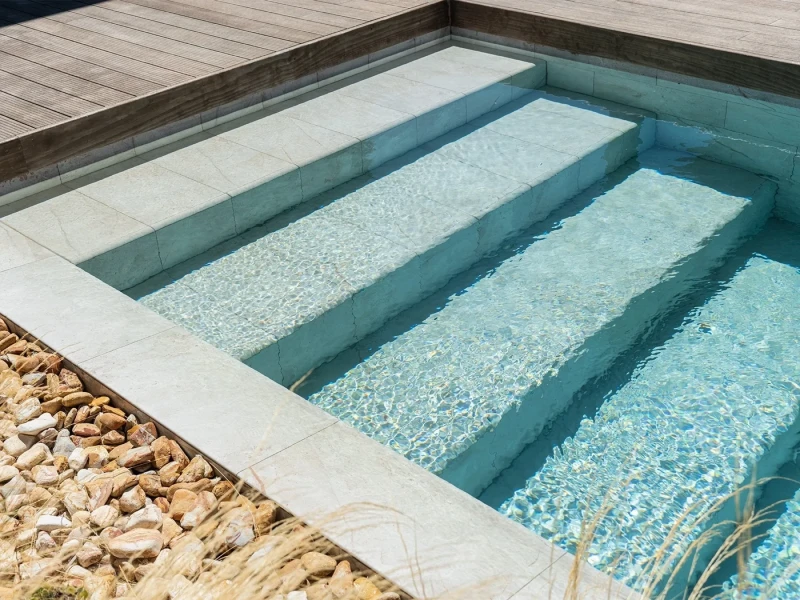 Antique Beige İzmir Çeşme Villa Pool Project